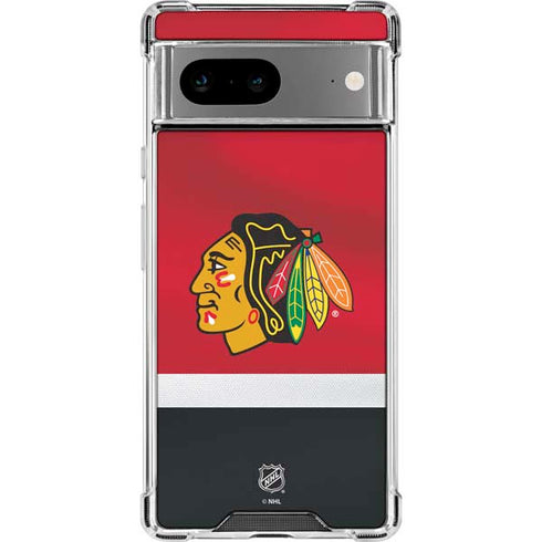 NHL Chicago Blackhawks Jersey Google Pixel 7a Clear Case